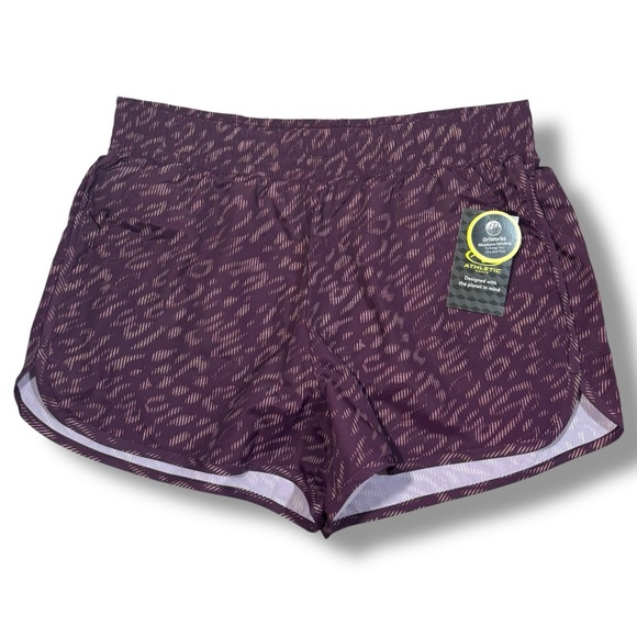 Athletic Works Pants - Women's Purple Patterned Shorts